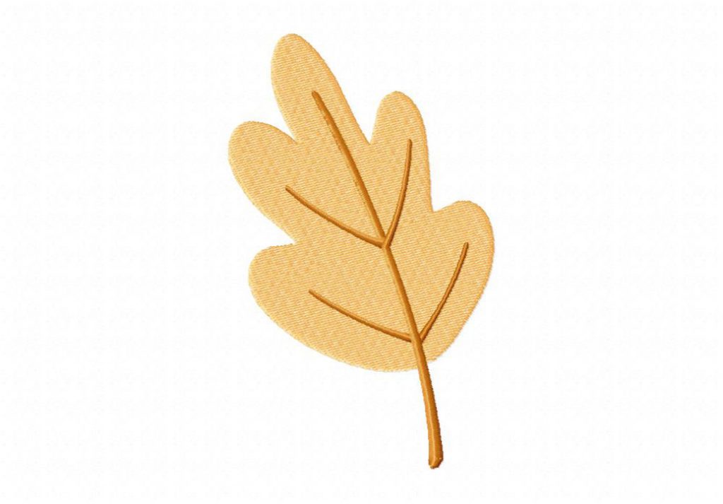 Lobed Autumn Leaf Machine Embroidery Design Daily Embroidery