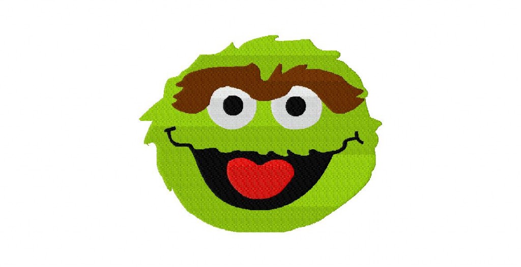 Sesame Street Week Free Oscar the Grouch Embroidery Design – Daily ...