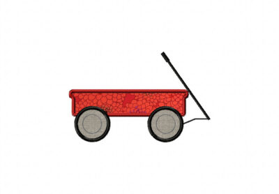 Free Red Wagon Machine Applique Design – Daily Embroidery