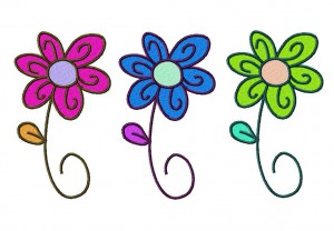 Free Dazzling Daisy Embroidery Design Includes Both Applique and Fill ...