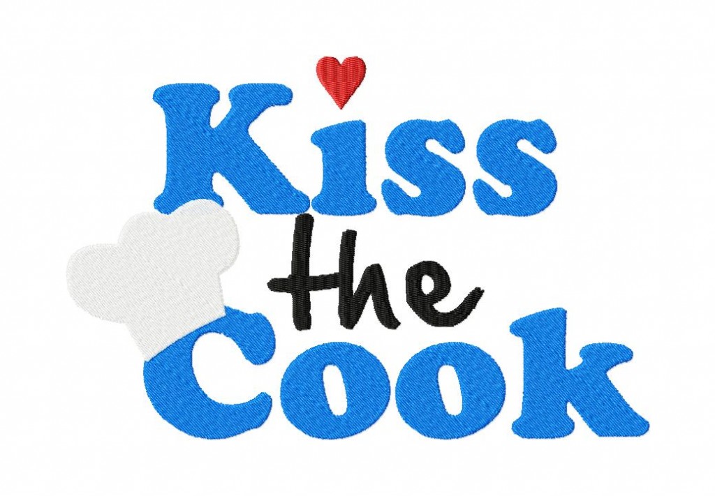 Kiss the Cook Machine Embroidery Design – Daily Embroidery