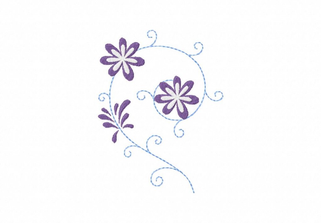 Whimsy Daisy Floral Machine Embroidery Design for Gold Members Only ...