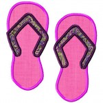 Applique Flip Flops | Daily Embroidery