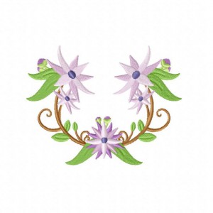 Half Floral Wreath Machine Embroidery Design | Daily Embroidery