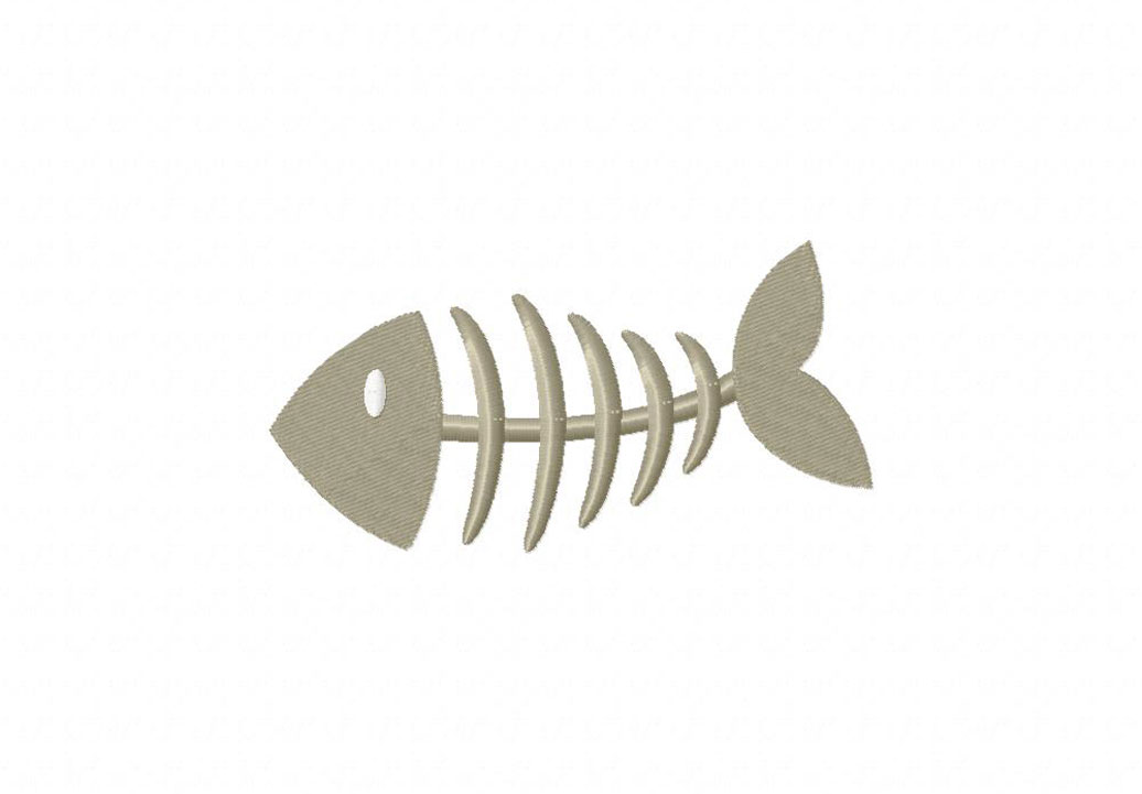 Fish Bone Machine Embroidery Design | Daily Embroidery