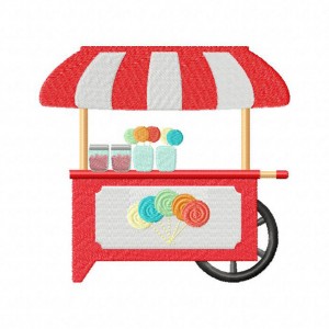 Candy Cart Machine Embroidery Design | Daily Embroidery