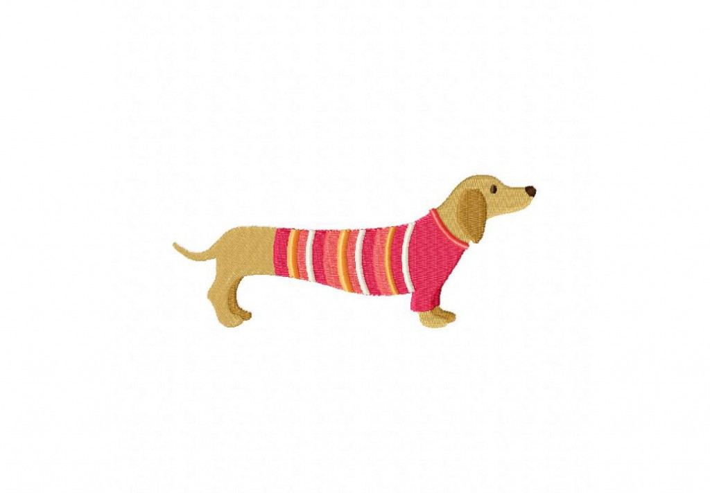 Fancy Dachshund Machine Embroidery Design – Daily Embroidery