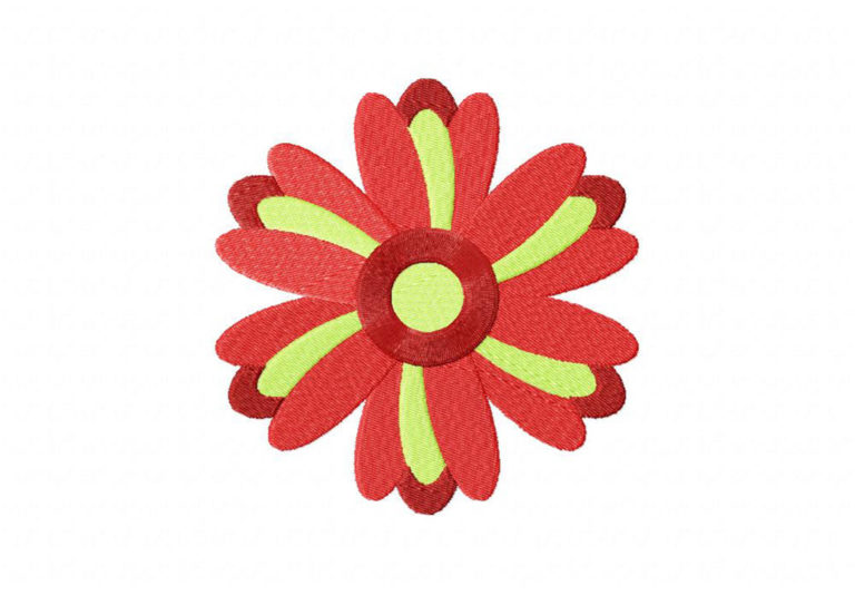 Fiery Colorful Spring Flower Machine Embroidery Design – Daily Embroidery