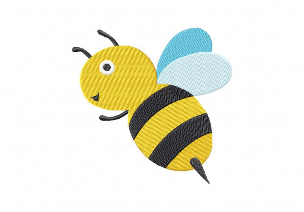 Waving Bee Includes Both Applique and Stitch Embroidery Design – Daily ...