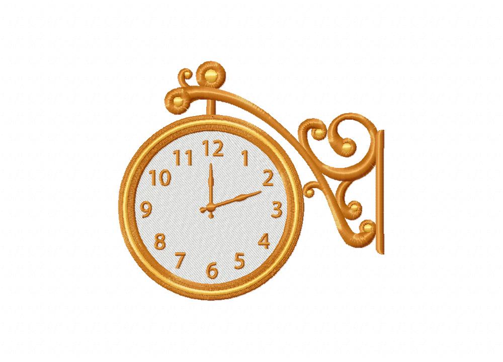 Antique Stuff Clock Embroidery Design – Daily Embroidery