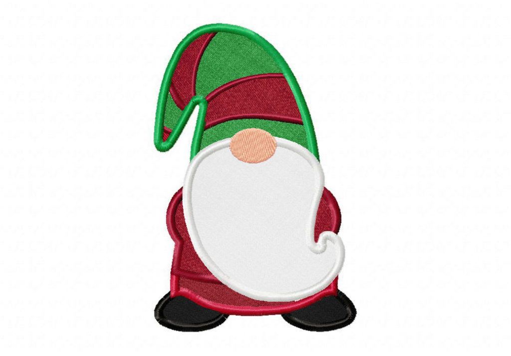 Holly Jolly Gnome with Long Beard Embroidery Design – Daily Embroidery