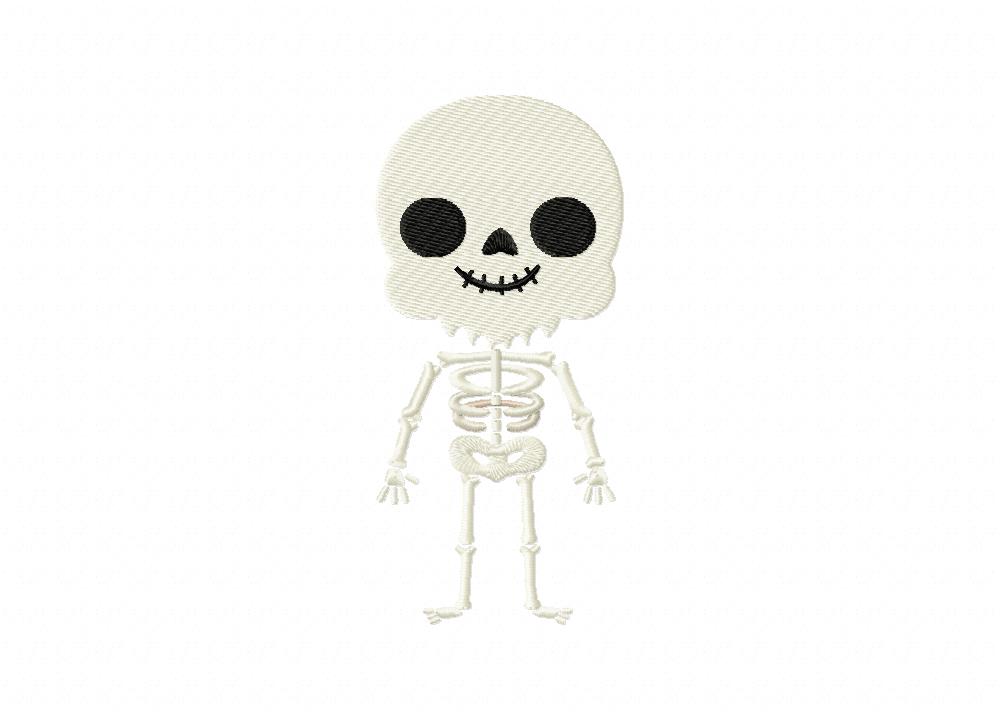 cute skeleton drawing