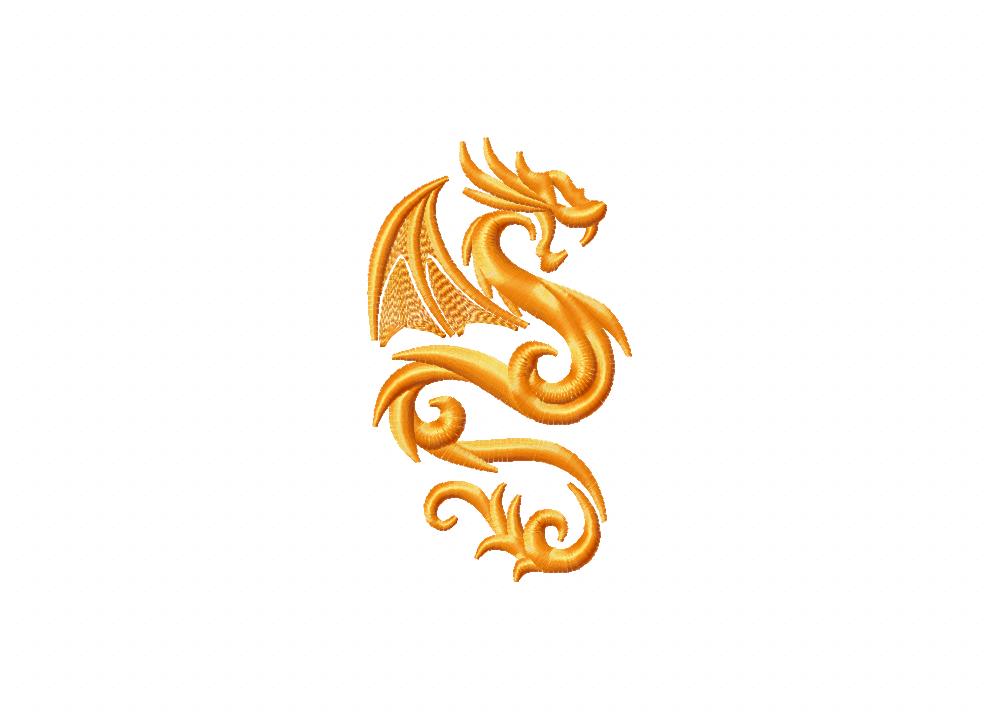 Golden Dragon Embroidery Design – Daily Embroidery