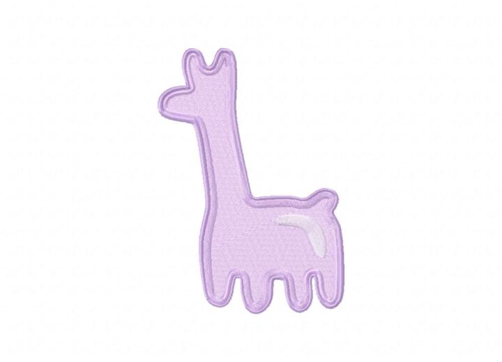 Bubble Giraffe Stitched Embroidery Design