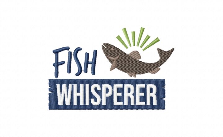 Fish Whisperer Stitched Embroidery Design